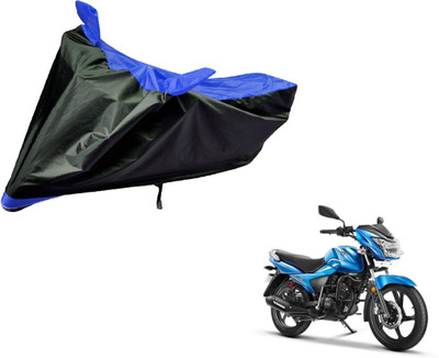 Auto Hub Two Wheeler Cover for TVS(Victor GLX, Black, Blue)
