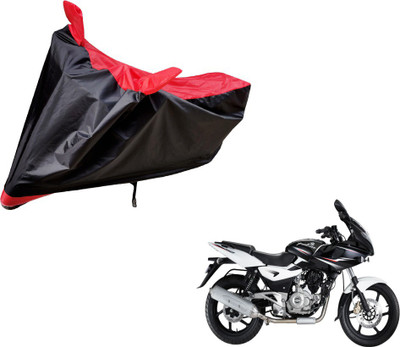 Amanzo Two Wheeler Cover for Bajaj(Pulsar 220 DTS-i, Black, Red)
