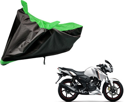 Auto Hub Two Wheeler Cover for TVS(Apache RTR 180, Black, Green)