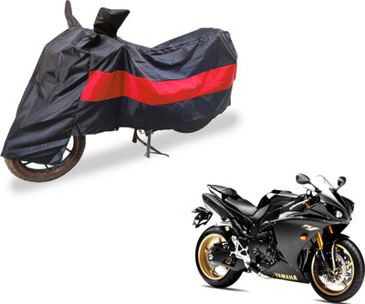 Amanzo Two Wheeler Cover for Yamaha(YZF R1, Black, Red)