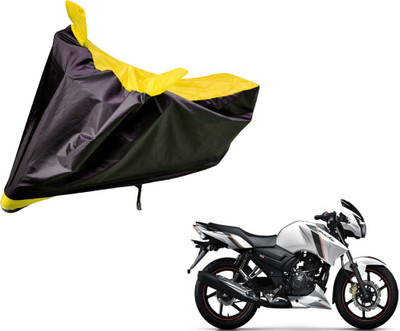 Auto Hub Two Wheeler Cover for TVS(Apache RTR 180, Black, Yellow)