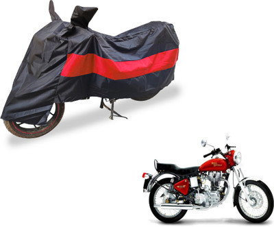 Flipkart SmartBuy Two Wheeler Cover for Royal Enfield(Bullet 500, Black, Red)