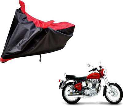 Auto Hub Two Wheeler Cover for Royal Enfield(Black, Red)