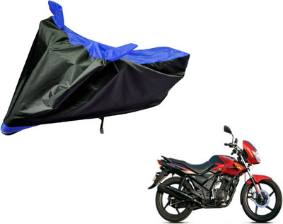 Auto Hub Two Wheeler Cover for TVS(Flame DS 125, Black, Blue)