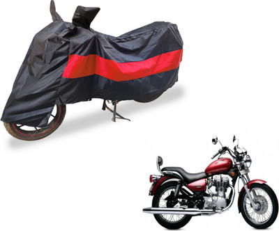 Auto Hub Two Wheeler Cover for Royal Enfield(Twin spark, Black, Red)