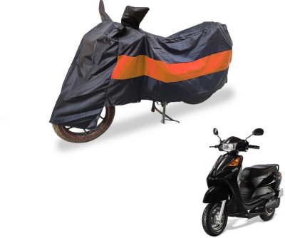 Flipkart SmartBuy Two Wheeler Cover for Universal For Bike(Yo EXL, Black, Orange)