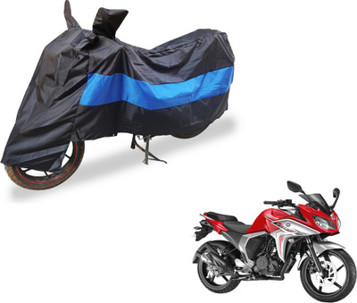 Auto Hub Two Wheeler Cover for Yamaha(Fazer, Black, Blue)