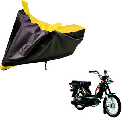 Amanzo Two Wheeler Cover for TVS(Heavy Duty Super XL, Black, Yellow)