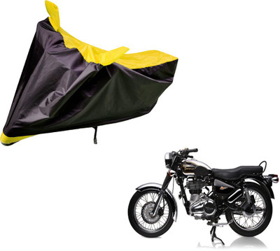 Amanzo Two Wheeler Cover for Royal Enfield(Electra Delux, Black, Yellow)