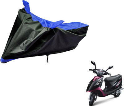 Auto Hub Two Wheeler Cover for TVS(Scooty Streak, Black, Blue)