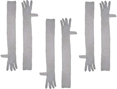 Mohan Retail Cotton Arm Sleeve For Men & Women(Free, White)