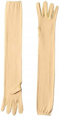 Mohan Retail Cotton Arm Sleeve For Men & Women(Free, Beige)