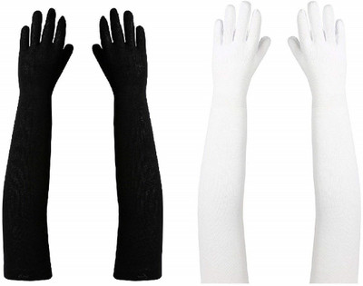 Mohan Retail Cotton Arm Sleeve For Men & Women(Free, White, Black)
