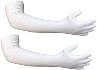 Apastra Cotton Arm Sleeve For Men & Women(Free, White)