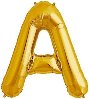 AARK PLANET Solid Printed A Letters Shaped Helium-Air-Gas-Foil Golden Balloon Bubble Balloon(Gold, Pack of 1)