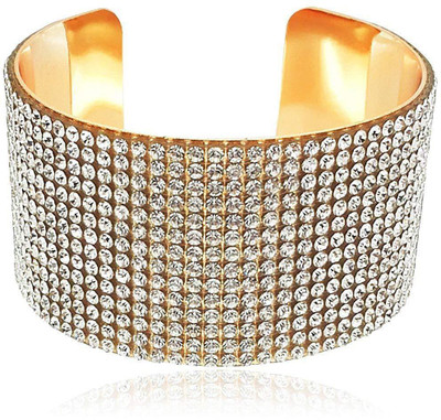 ZIVOM Brass Cubic Zirconia Gold-plated Cuff