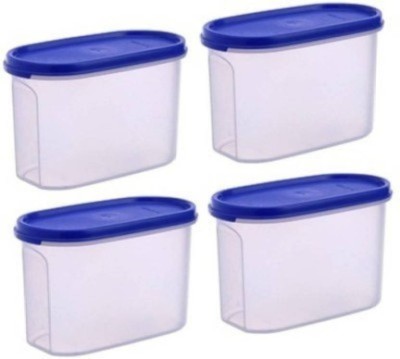 LARK Polypropylene Grocery Container  - 1100 ml(Pack of 8, Blue, White)