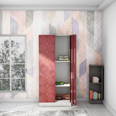 Godrej Interio Slimline Fusion 2 Door 2 Shelf Metal Almirah  (Finish Color - Russet and Copper Brown, Knock Down)