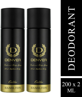 Denver Caliber Combo Deodorant Spray - For Men(400 ml, Pack of 2)