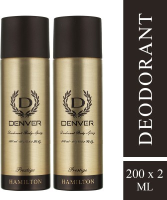 DENVER Prestige Combo Deodorant Spray  -  For Men(400 ml, Pack of 2)