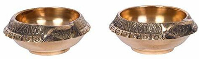 VALUE CRAFTS Brass (Pack of 8) Table Diya Set(Height: 3.5 inch)