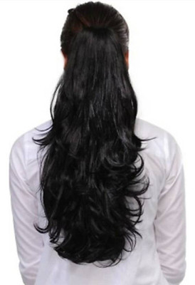 Styllofy Netural Black Curly (24 Inch Step Cutting) Hair Extension