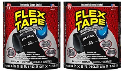 baluda Flex Tape – Waterproof Rubberised Sealing Tape 152 cm Gorilla Tape 152.2 cm Floor Marking Tape(Black Pack of 3)