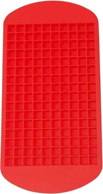 FUTABA 160 Cavity Silicone Mini Ice Cube Tray - Red Silicone Ice Cube Tray(Pack of1)