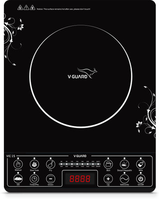 V-Guard VIC 15 (2000 W) Induction Cooktop(Black, Push Button)