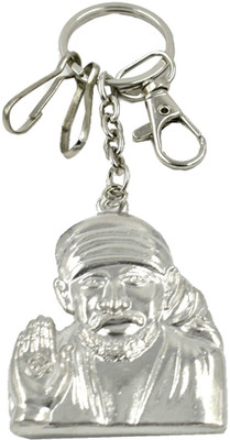 faynci Saibaba Silver Hook Key Chain Gifting for Friend and Family Key Chain