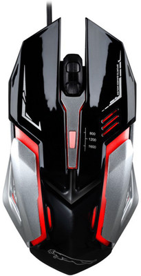 TechGuy4u Metal Gaming Mouse Wired Ambidextrous Optical  Gaming Mouse(USB 2.0, Black)