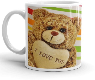 Dreamcart Teddy Bear Day Best Gift For Girlfriend Birthday Valentine Gift 320Ml Multicolor (Mug3074) Ceramic Coffee Mug(330 ml)