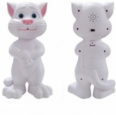 TechWiz Intelligent Talking Tom Cat With Wonderful Voice Recording, White(White)