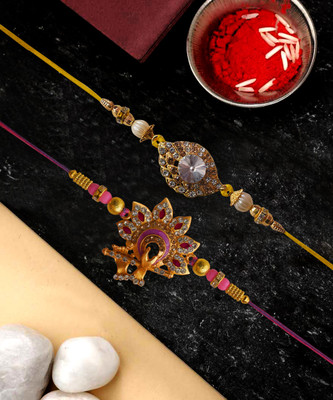 DUNKASTON Designer SF-SE Assorted Rakhi  Set(2)