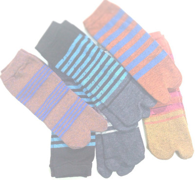RAJAVI Women Striped Ankle Length(Pack of 6)