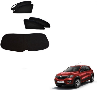AuTO ADDiCT Side Window, Rear Window Sun Shade For Renault Kwid(Black)
