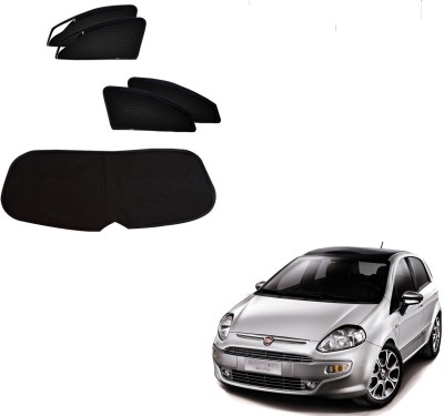 AuTO ADDiCT Side Window, Rear Window Sun Shade For Fiat Punto Evo(Black)