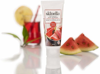 SKINELLA Sunscreen - SPF 25 PA+++ Non Greasy, Watermelon (Spf 25+), 50 Gram(50 g)