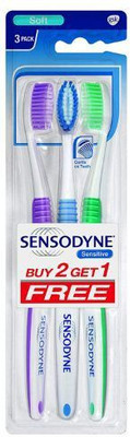 SENSODYNE sensitive toothbrush Soft Toothbrush(Pack of 3)