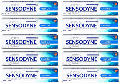 SENSODYNE Sensitive Toothpaste - Fresh Gel-02- 150gm(Pack of 10) Toothpaste(150 g, Pack of 10)