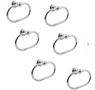 deeplax towel ring google napkin holder set of 6 silver Towel Holder(Stainless Steel)
