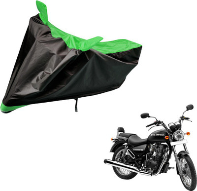 Amanzo Two Wheeler Cover for Royal Enfield(Thunderbird 350, Black, Green)