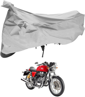 TGP GROUP Waterproof Two Wheeler Cover for Royal Enfield(Continental GT, Silver)