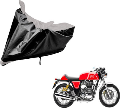 Amanzo Two Wheeler Cover for Royal Enfield(Continental GT, Black, Silver)