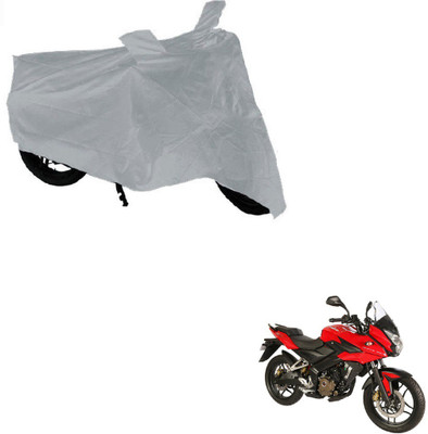 AuTO ADDiCT Waterproof Two Wheeler Cover for Bajaj(Pulsar 220 DTS-i, Silver)