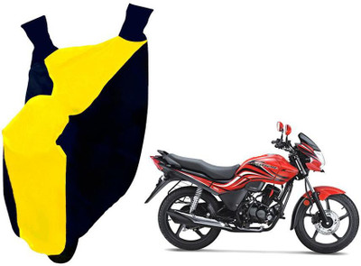 Auto Kite Two Wheeler Cover for Hero(Passion Plus, Yellow, Blue)