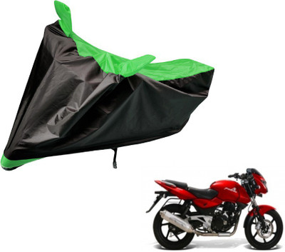 Amanzo Two Wheeler Cover for Bajaj(Pulsar, Black, Green)