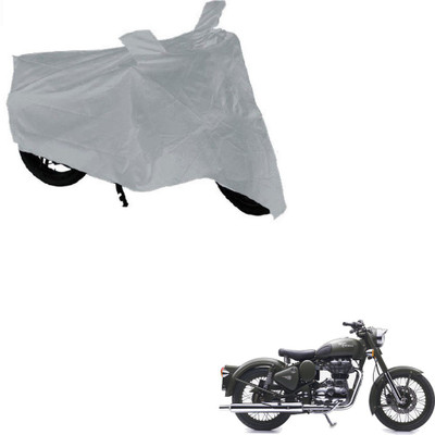 KOZDIKO Two Wheeler Cover for Royal Enfield(Bullet 350, Silver)
