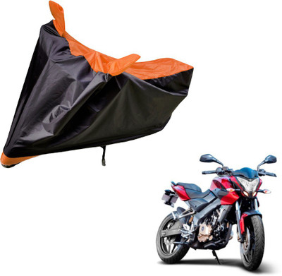 Flipkart SmartBuy Two Wheeler Cover for Bajaj(Pulsar 200 NS DTS-i, Black, Orange)