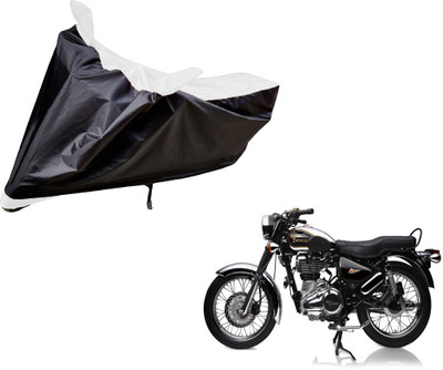 Amanzo Two Wheeler Cover for Royal Enfield(Electra Delux, Black, White)